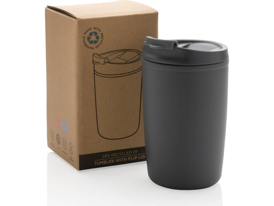 Mug en PP recyclé GRS avec couvercle à bascule 16
