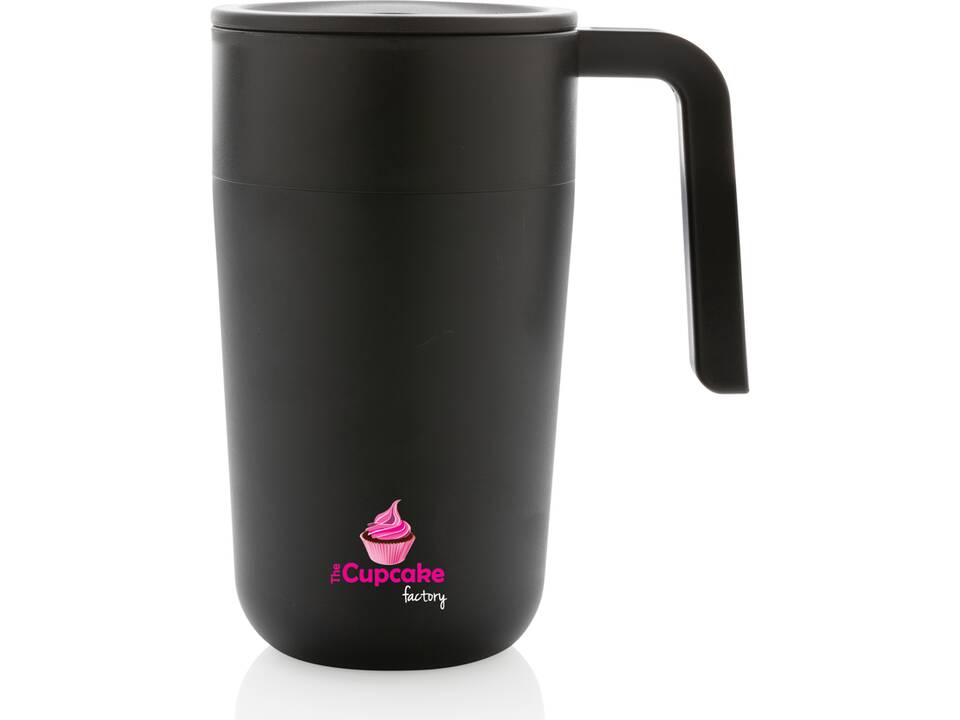 Tasse en acier inoxydable et PP recyclé GRS avec poignée 8