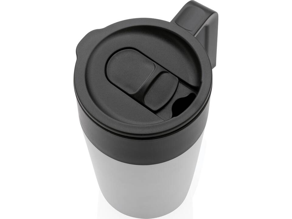 Tasse en acier inoxydable et PP recyclé GRS avec poignée 15