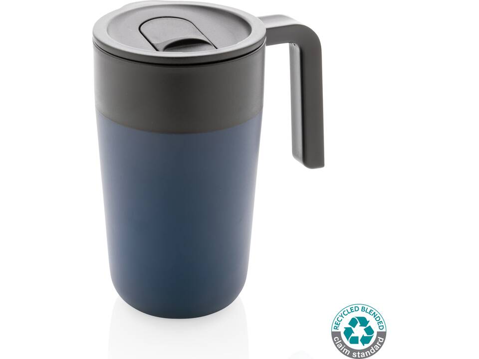 Tasse en acier inoxydable et PP recyclé GRS avec poignée 20