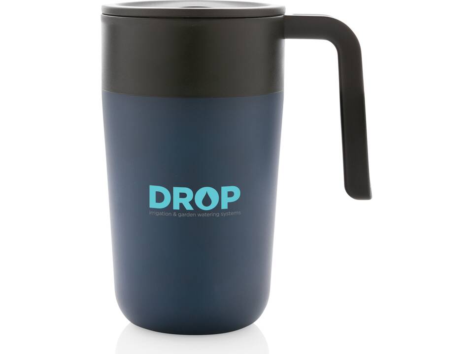 Tasse en acier inoxydable et PP recyclé GRS avec poignée 27