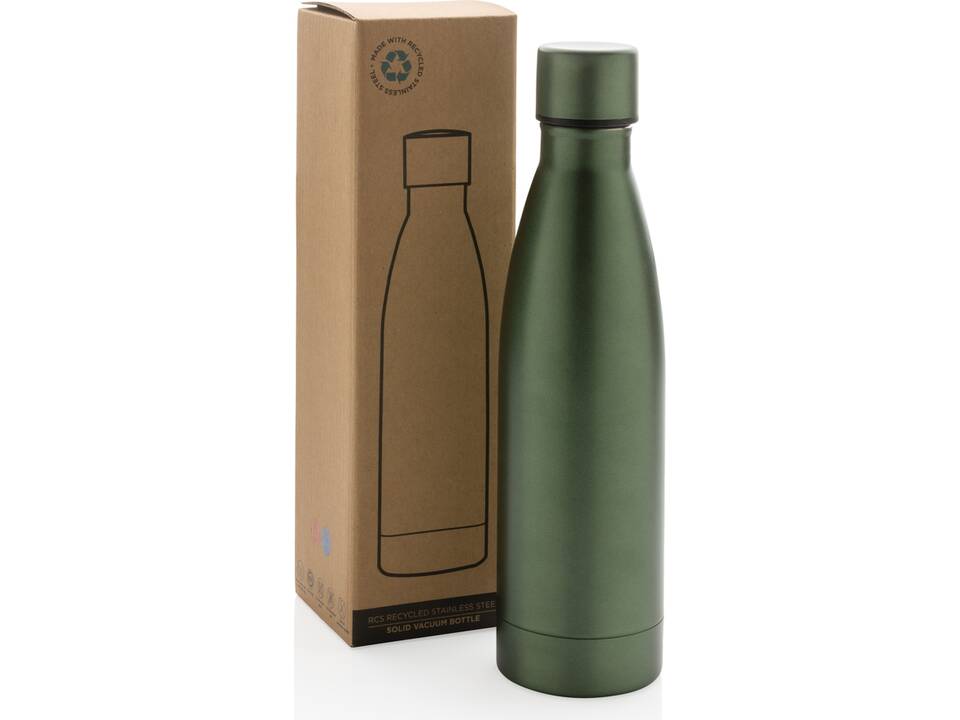 Bouteille iso couleur pleine en acier inoxydable recyclé RCS 43