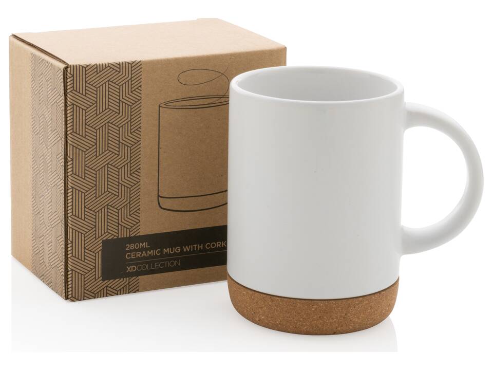 Mug en céramique avec base en liège 12