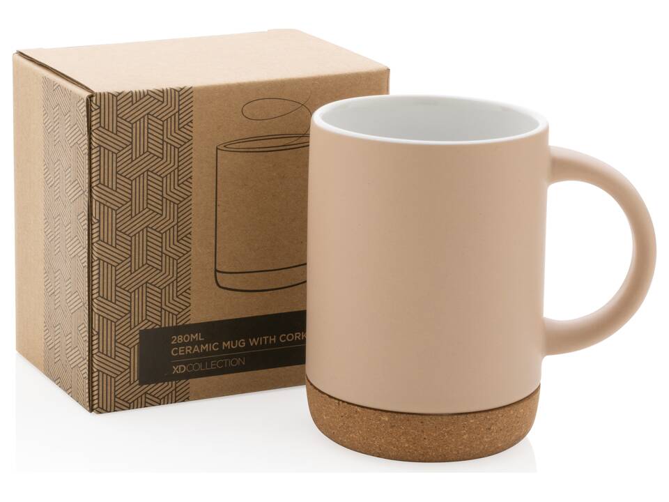 Mug en céramique avec base en liège 37