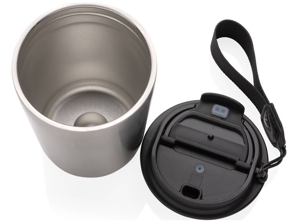 Mug iso en acier inoxydable recyclé RCS avec lanière Cuppa 15