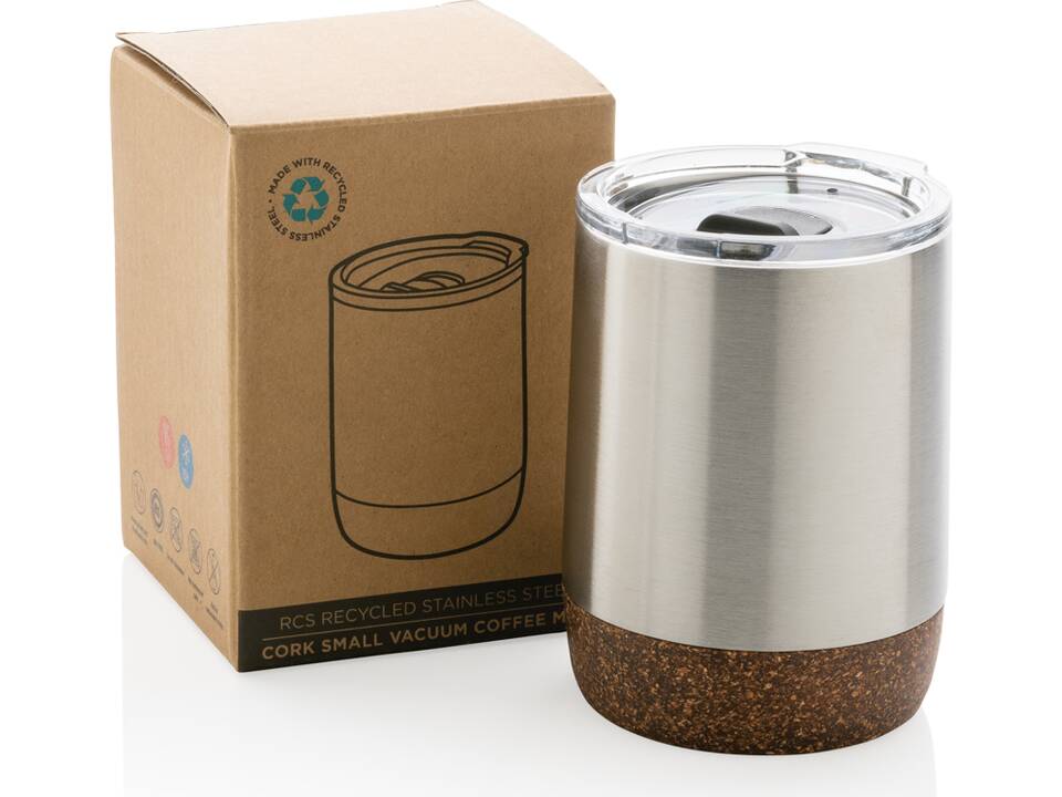 Petite tasse à café en liège et acier recyclé RCS 8