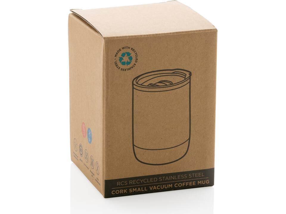 Petite tasse à café en liège et acier recyclé RCS 17