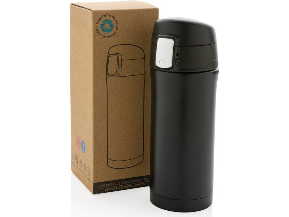 Mug 300ml à fermeture facile en acier inoxydable recyclé RCS 10