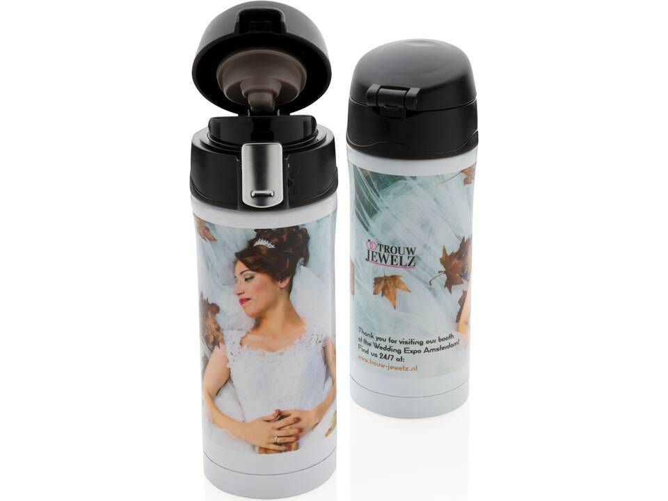 Mug 300ml à fermeture facile en acier inoxydable recyclé RCS 33