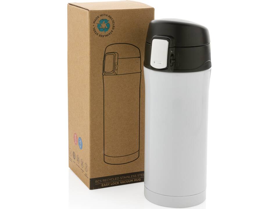 Mug 300ml à fermeture facile en acier inoxydable recyclé RCS 36