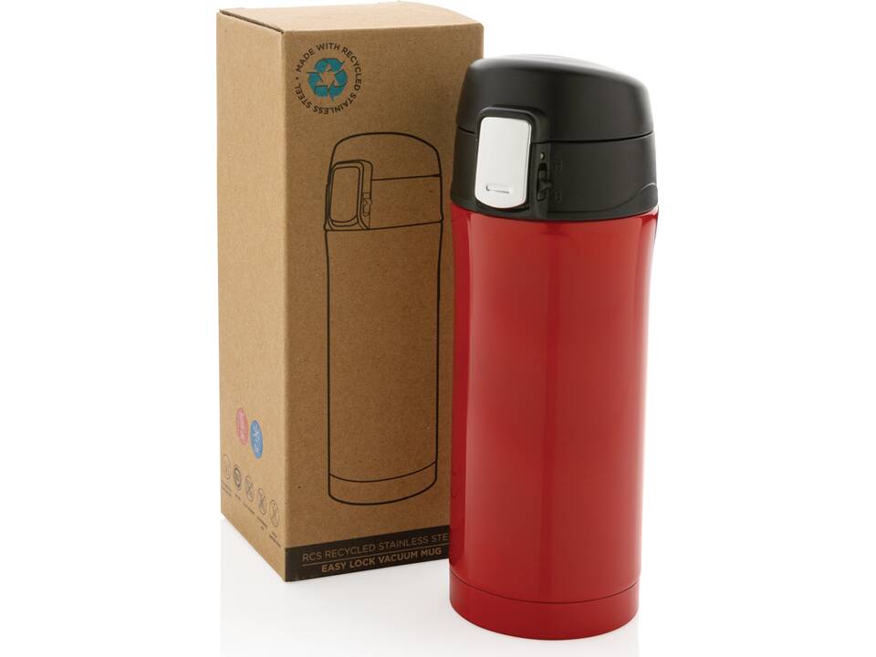 Mug 300ml à fermeture facile en acier inoxydable recyclé RCS 49