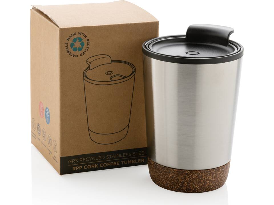 Tasse à café en liège et en acier inoxydable GRS 9
