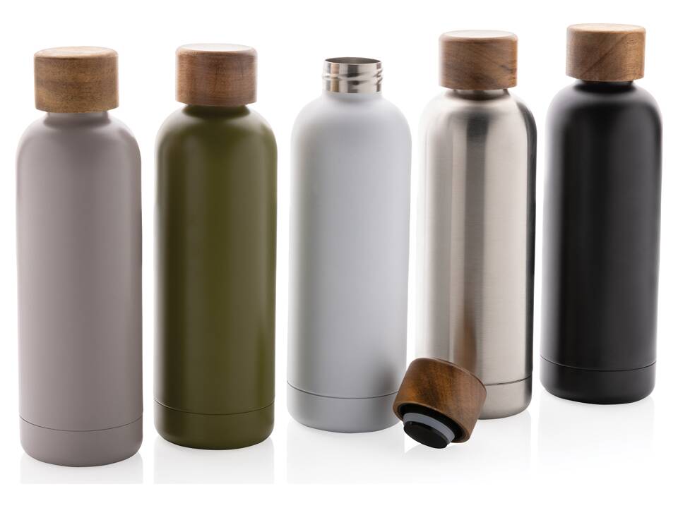 Bouteille iso en acier inoxydable recyclé certifiée RCS Wood 6