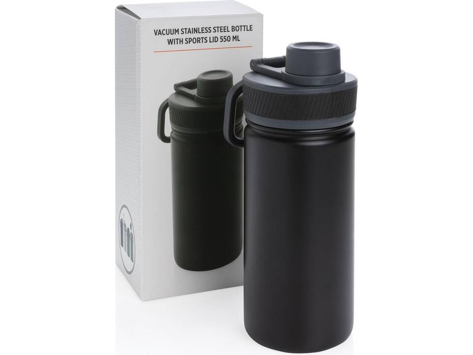 Bouteille isotherme en acier avec bouchon sport - 550 ml 39