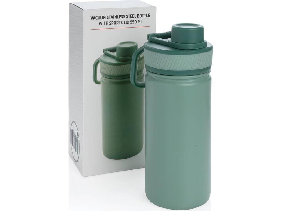 Bouteille isotherme en acier avec bouchon sport - 550 ml 38