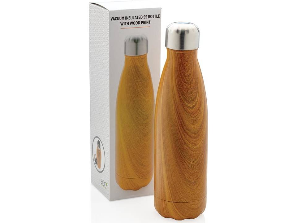 Bouteille isotherme en acier avec effet bois - 500 ml 10