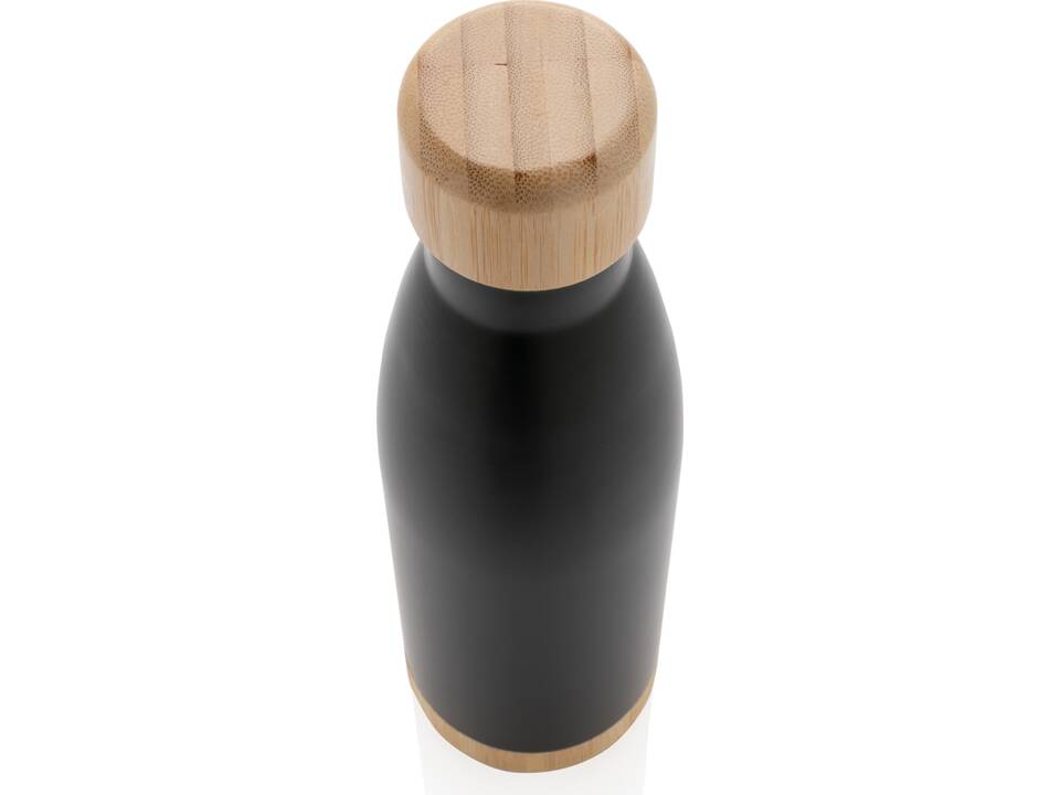 Bouteille isotherme en acier avec finition bambou 3