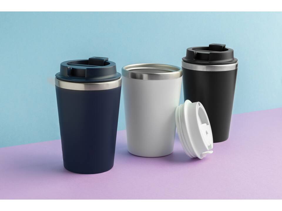 Mug 350ml à double paroi en PP recyclé RCS Java 19