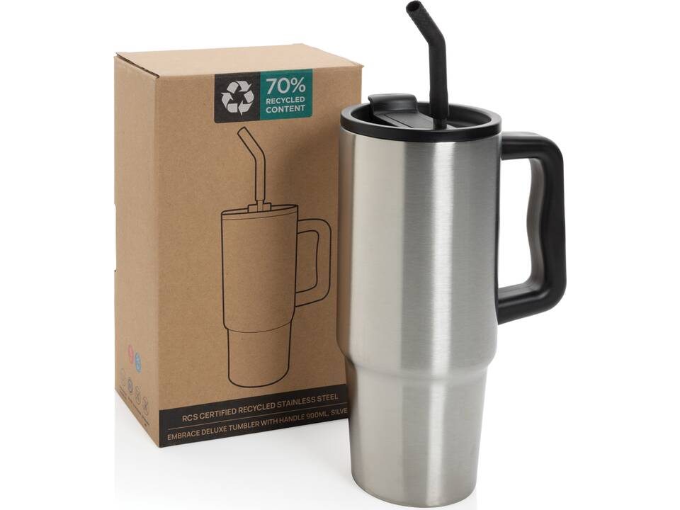 Mug 900ml en acier inoxydable recyclé Embrace RCS 78