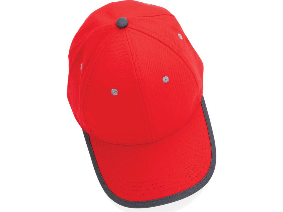 Casquette contraste 6 panneaux coton recyclé Impact AWARE™ 28