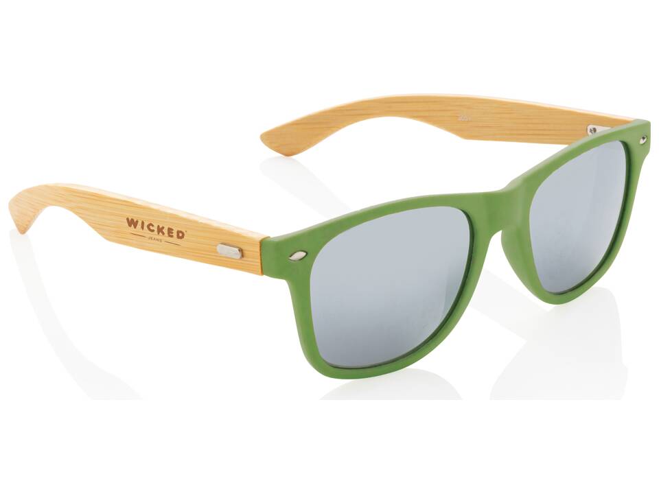 Lunettes de soleil en bambou FSC® et plastique recyclé RCS 15