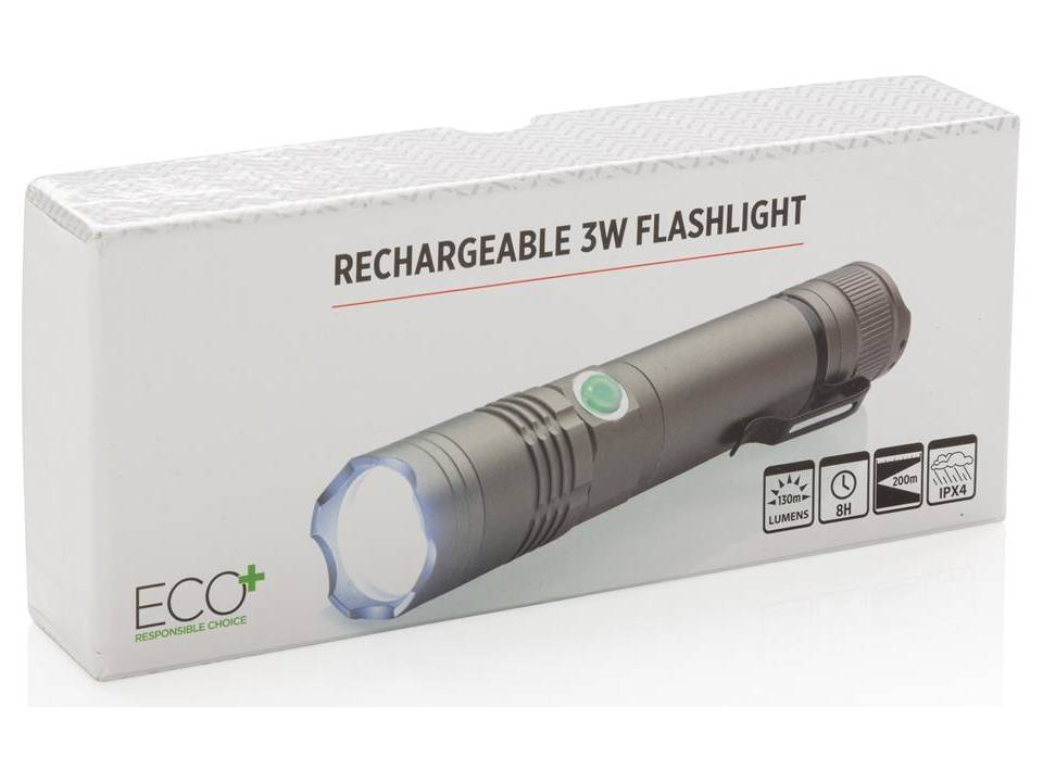 Lampe torche 3W rechargeable 6