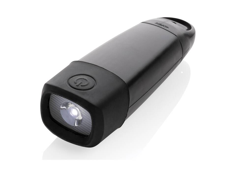 Torche rechargeable par USB avec manivelle en plastique RCS 2