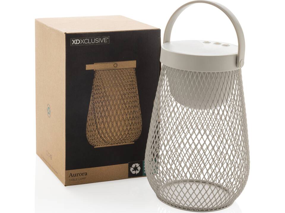 Lampe de table rechargeable par USB en plastique RCS Aurora 13