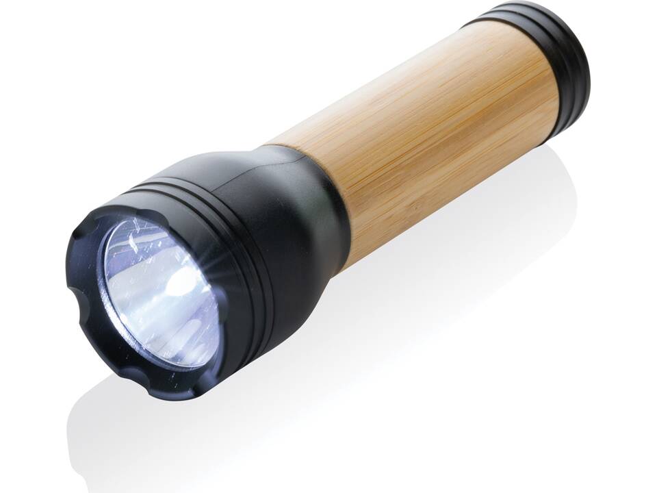 Lampe 3W en plastique recyclé RCS et bambou Lucid 1