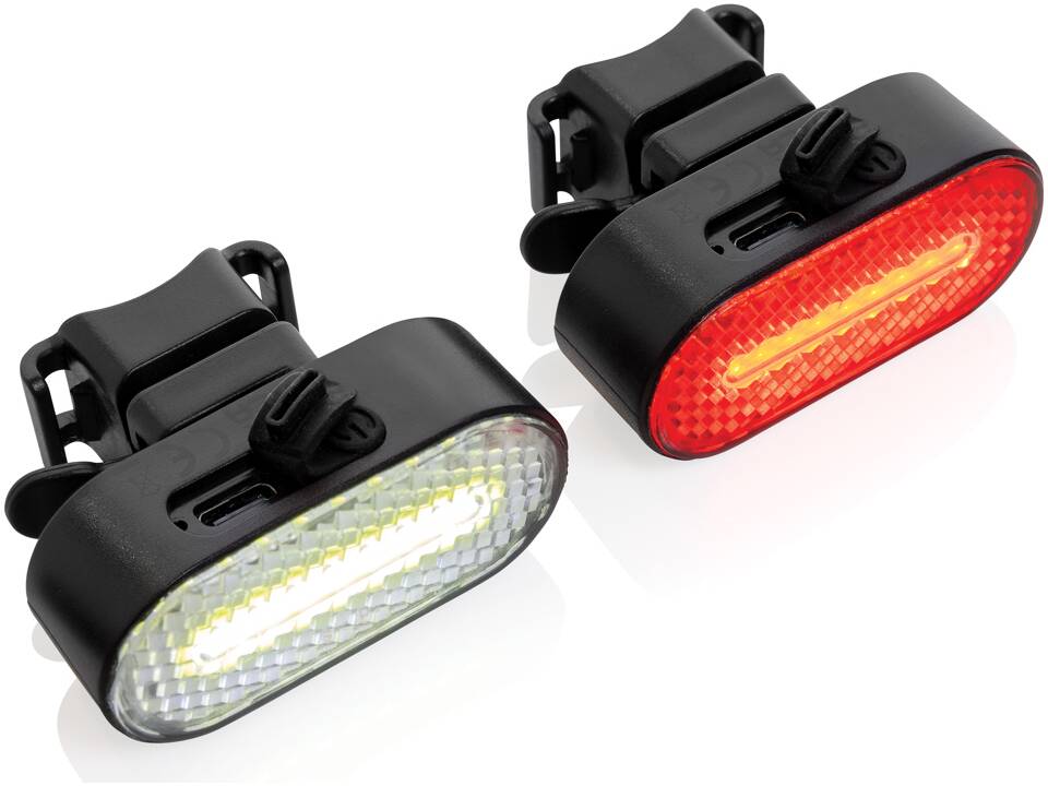 Set d'éclairage de vélo via USB en plastique RCS Lumino 2