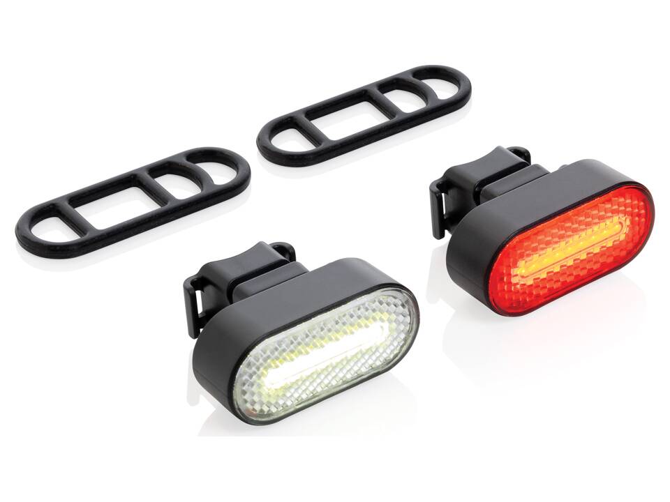 Set d'éclairage de vélo via USB en plastique RCS Lumino 3
