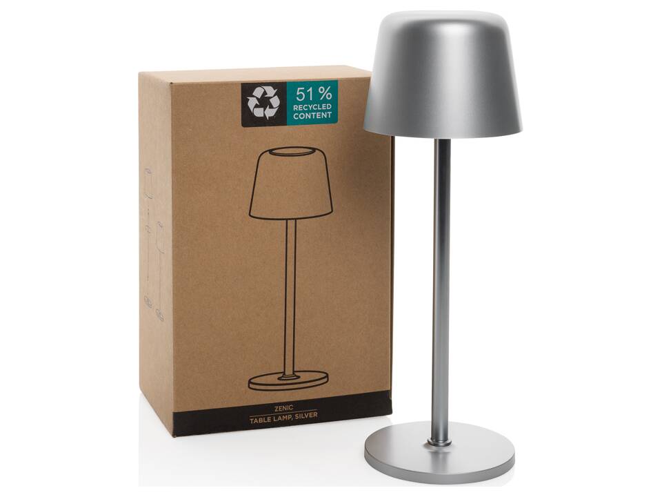Lampe de table rechargeable par USB en plastique RCS Zenic 33