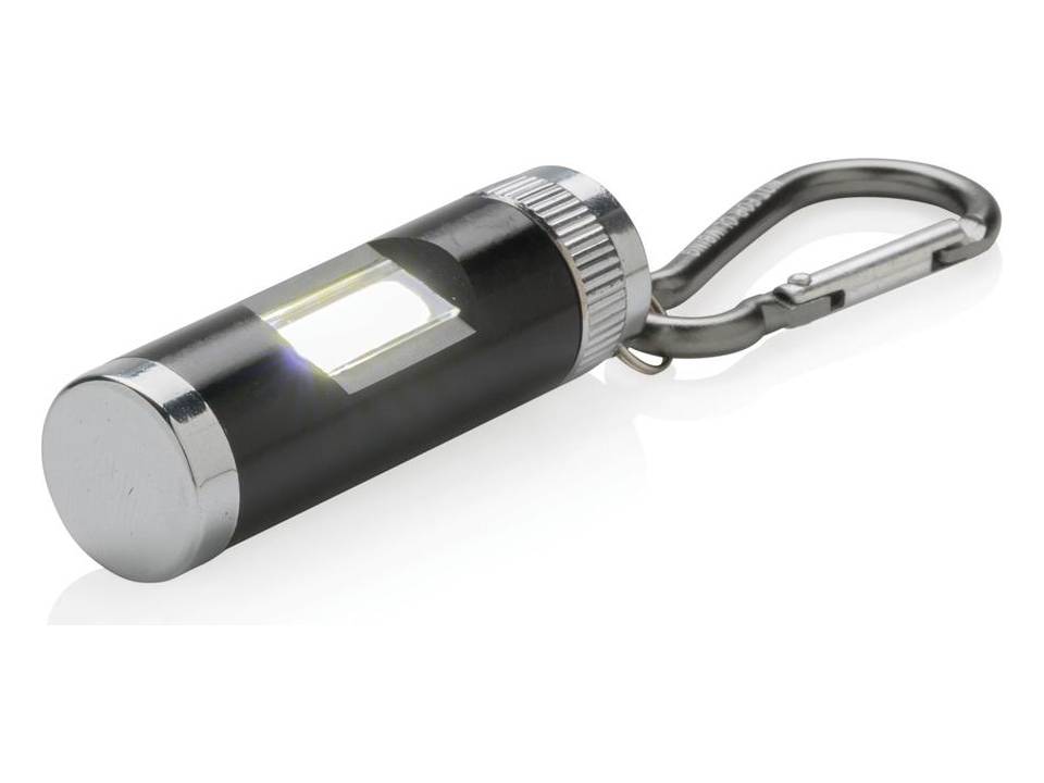 Lampe torche COB avec mousqueton 1