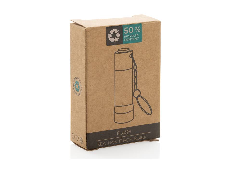 Porte-clés torche en aluminium recyclé RCS Flash 10