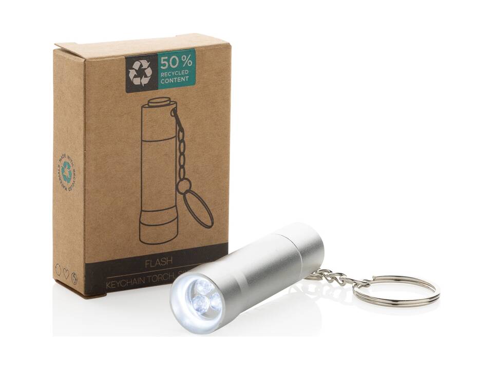 Porte-clés torche en aluminium recyclé RCS Flash 20