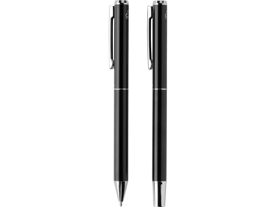 Set de stylos en aluminium recyclé RCS Swiss Peak Cedar 2