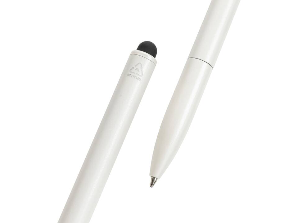 Stylo en aluminium recyclé certifié RCS avec stylet Kymi 18