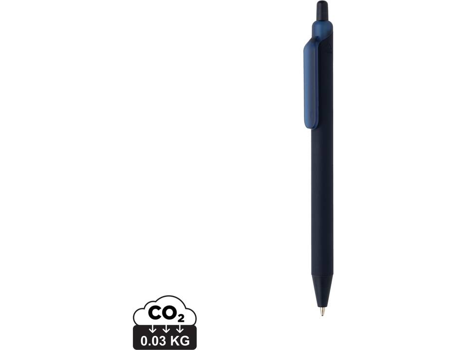 Stylo avec finition gomme en ABS recyclé certifié GRS Tide 64