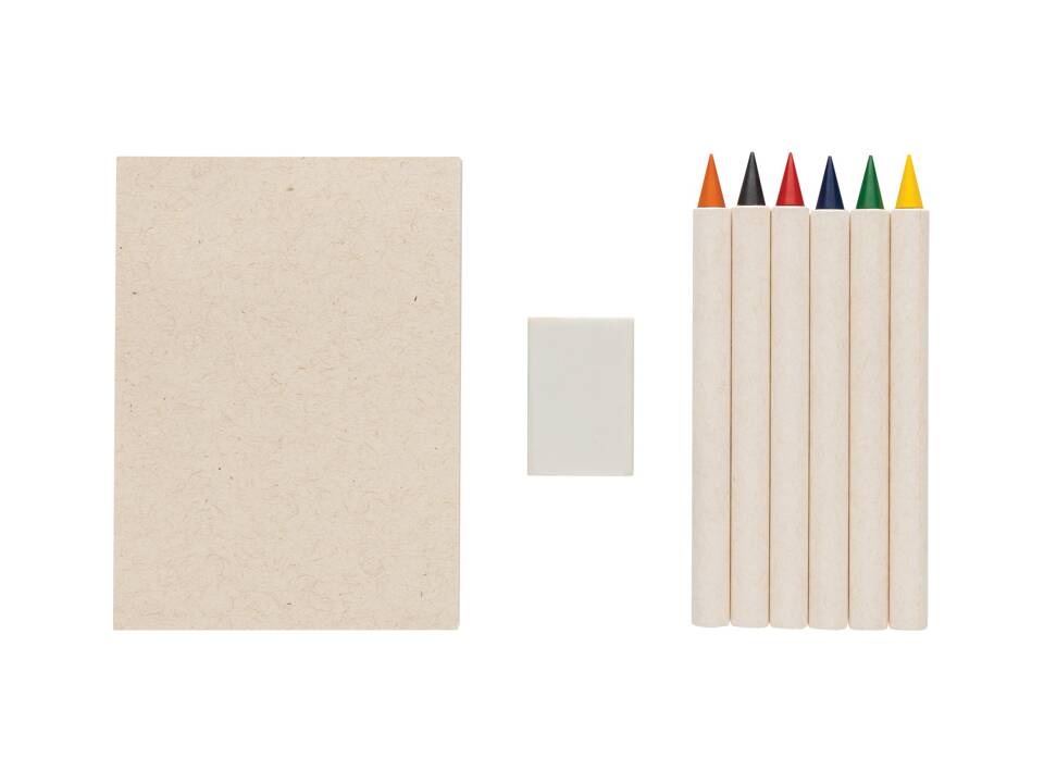 Set de 6 crayons de couleur avec carnet GRS Infinity Micki 1