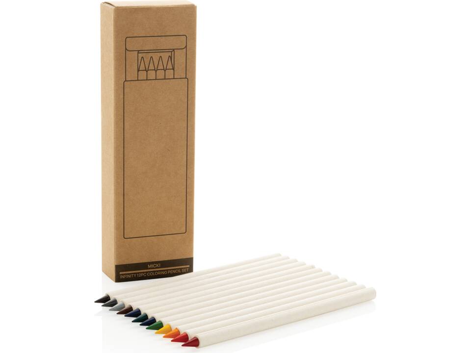 Set de 12 crayons de couleur GRS Infinity Micki 6