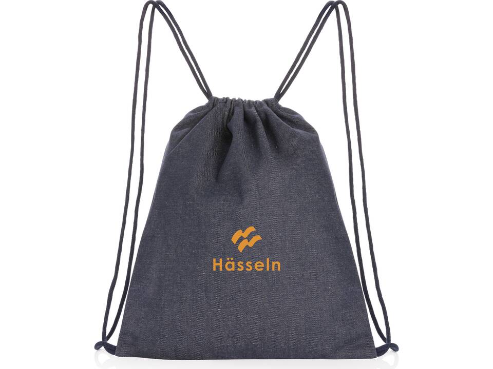 Sac à dos à cordon en denim recyclé Impact AWARE™ 3
