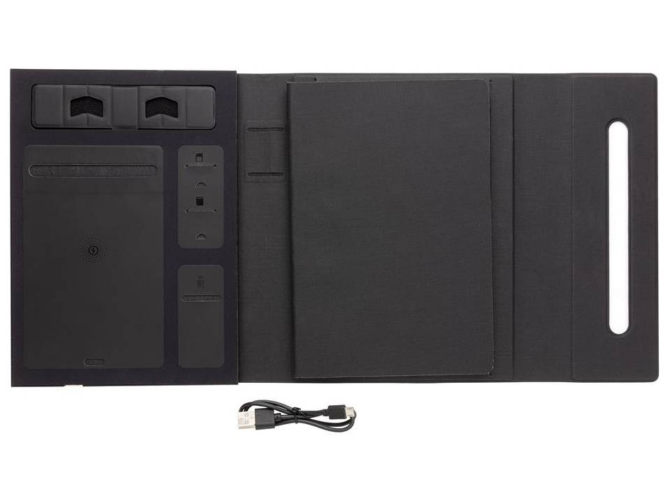 Carnet de notes A5 avec powerbank 5000 mAh et induction 10