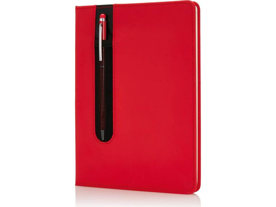 Carnet A5 à couverture rigide en PU avec Stylo tactile 6