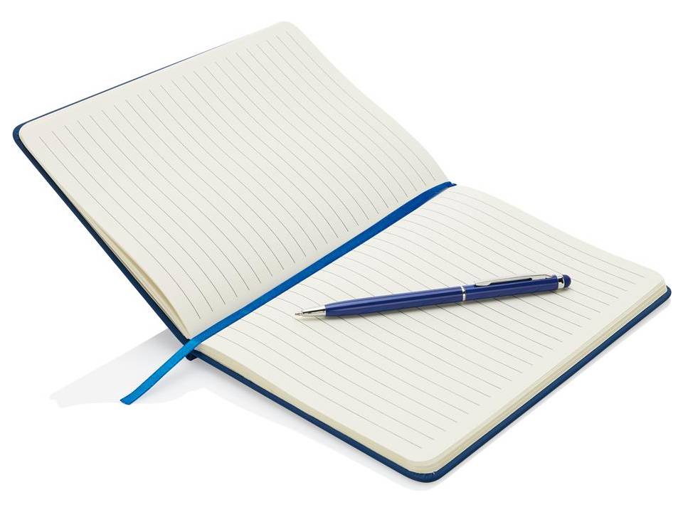 Carnet A5 à couverture rigide en PU avec Stylo tactile 1