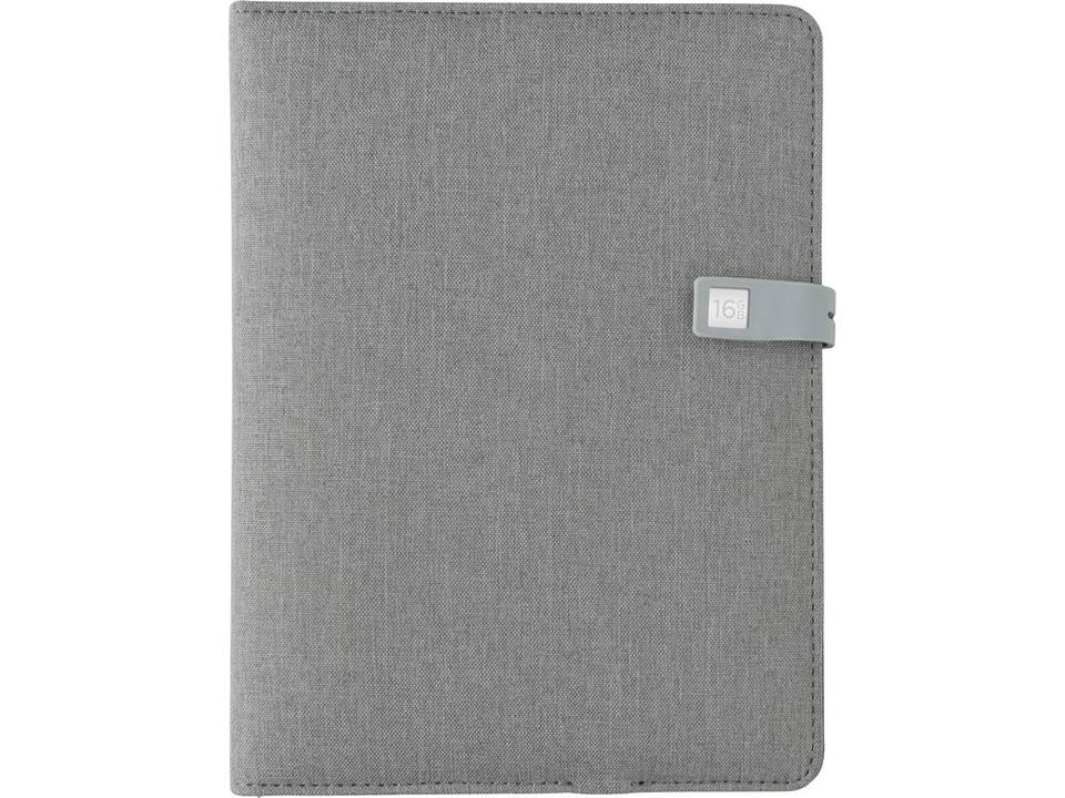Housse à carnet de notes A5 avec powerbank et clé USB Kyoto 9