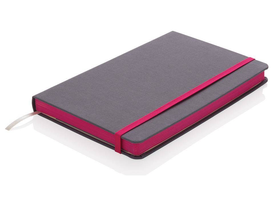 Carnet de notes A5 tissu avec bord coloré 21