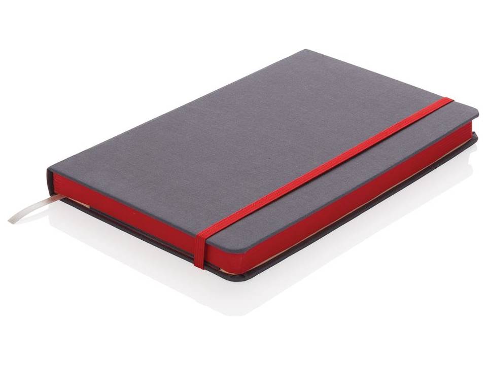 Carnet de notes A5 tissu avec bord coloré 18