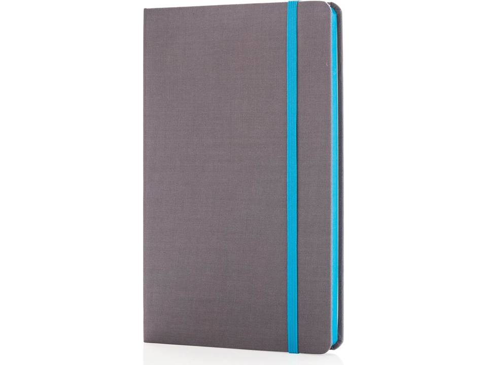 Carnet de notes A5 tissu avec bord coloré 20