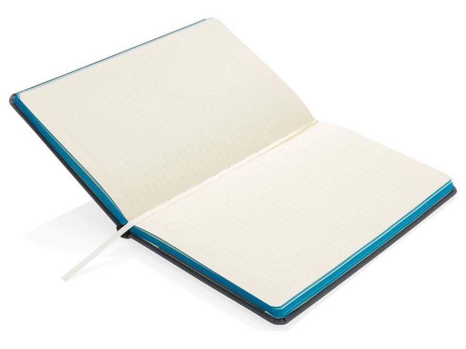 Carnet de notes A5 tissu avec bord coloré 9