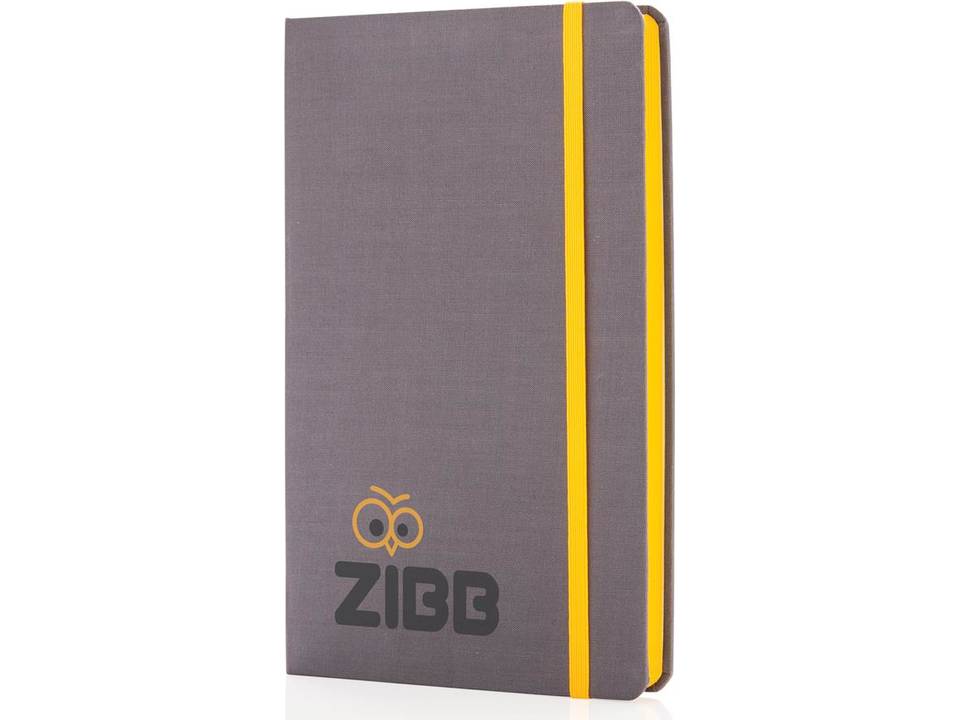 Carnet de notes A5 tissu avec bord coloré 11